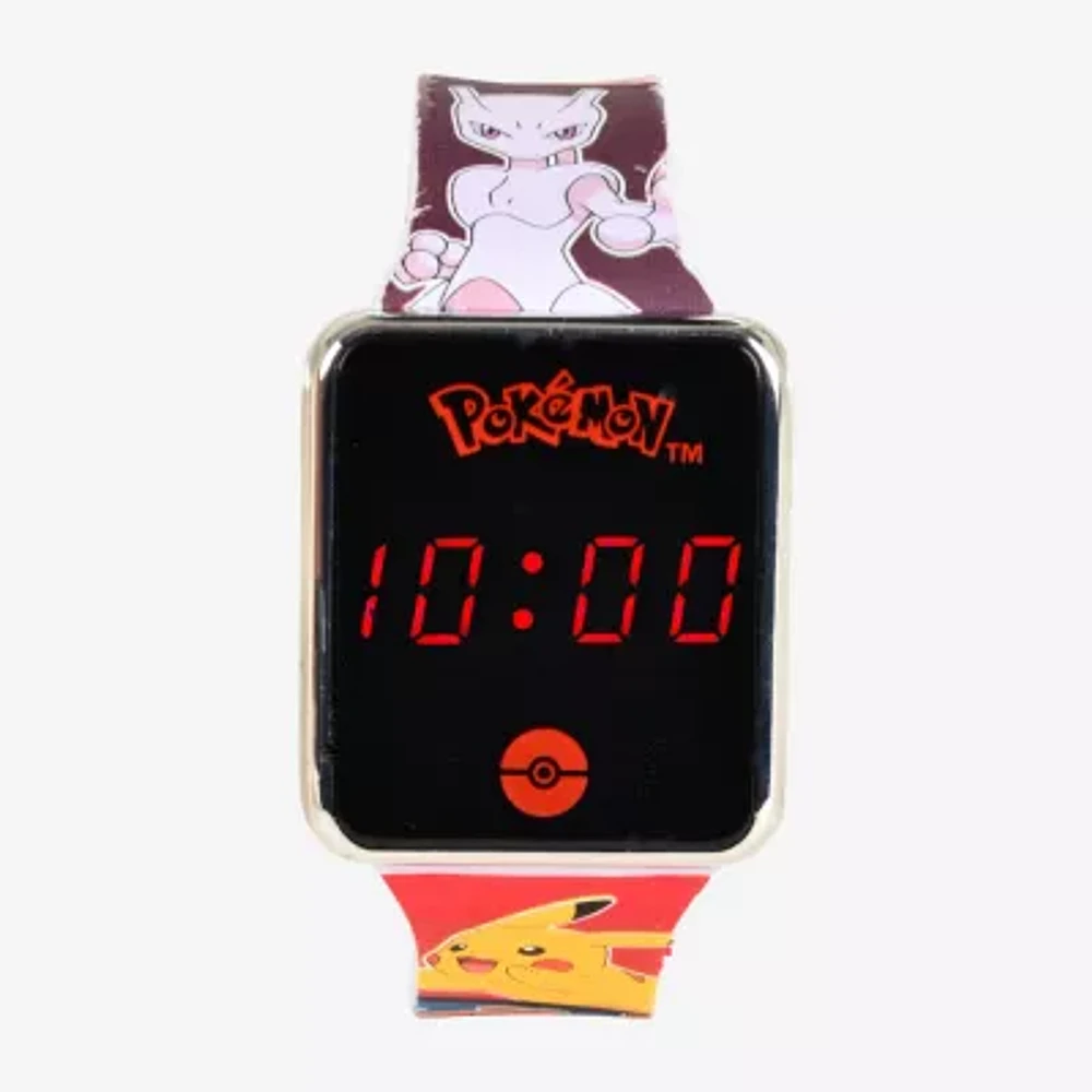 Pokeman Boys Digital Multicolor Strap Watch Pok4261jc