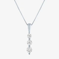 (G-H / Si2-I1) Womens 1/3 CT. T.W. Lab Grown White Diamond 10K or Yellow Gold Pendant Necklace