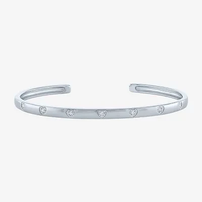 Yes, Please! Womens Diamond Accent White Diamond Sterling Silver Sterling Silver Cuff Bracelet