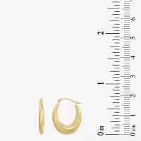 10K Gold 20mm Round Hoop Earrings