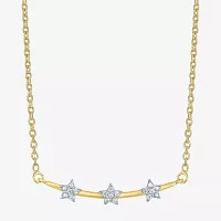 Diamond Accent (G-H / Si2-I1) Womens Lab Grown White 14K Gold Over Silver Sterling Pendant Necklace