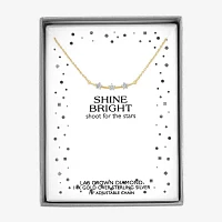 Diamond Accent (G-H / Si2-I1) Womens Lab Grown White 14K Gold Over Silver Sterling Pendant Necklace