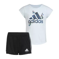 adidas Toddler Girls 2-pc. Short Set