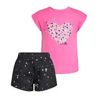 adidas Toddler Girls 2-pc. Short Set