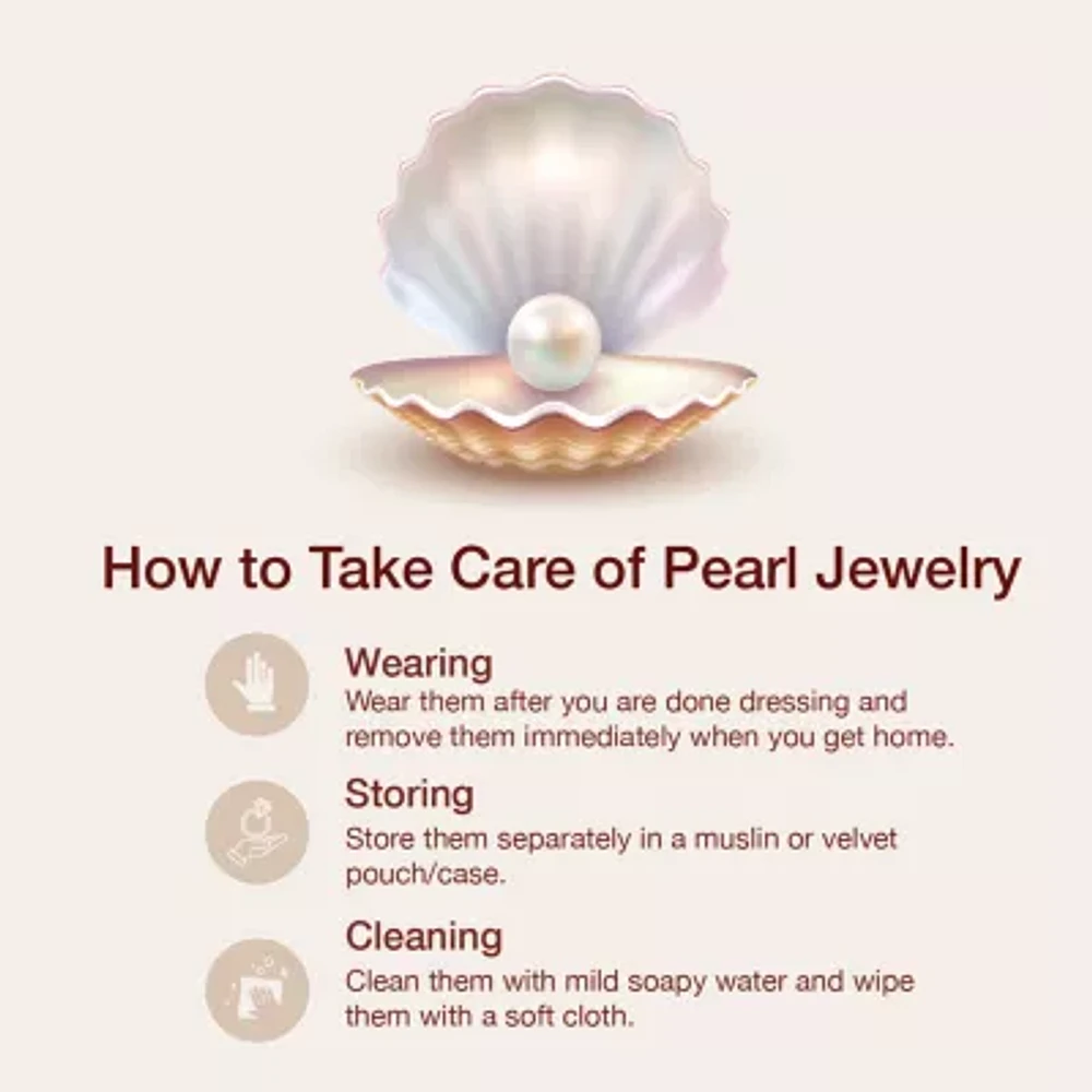 Womens White Cultured Freshwater Pearl 14K Gold Over Silver Heart Pendant Necklace