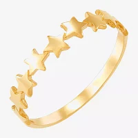 Womens 3MM 14K Gold Star Band