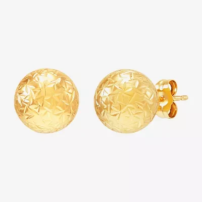 14K Gold 10mm Ball Stud Earrings