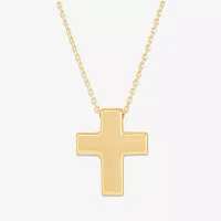 Womens 14K Gold Cross Pendant Necklace