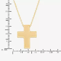 Womens 14K Gold Cross Pendant Necklace