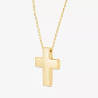 Womens 14K Gold Cross Pendant Necklace