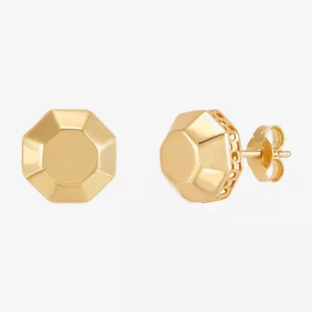 14K Gold 10mm Stud Earrings