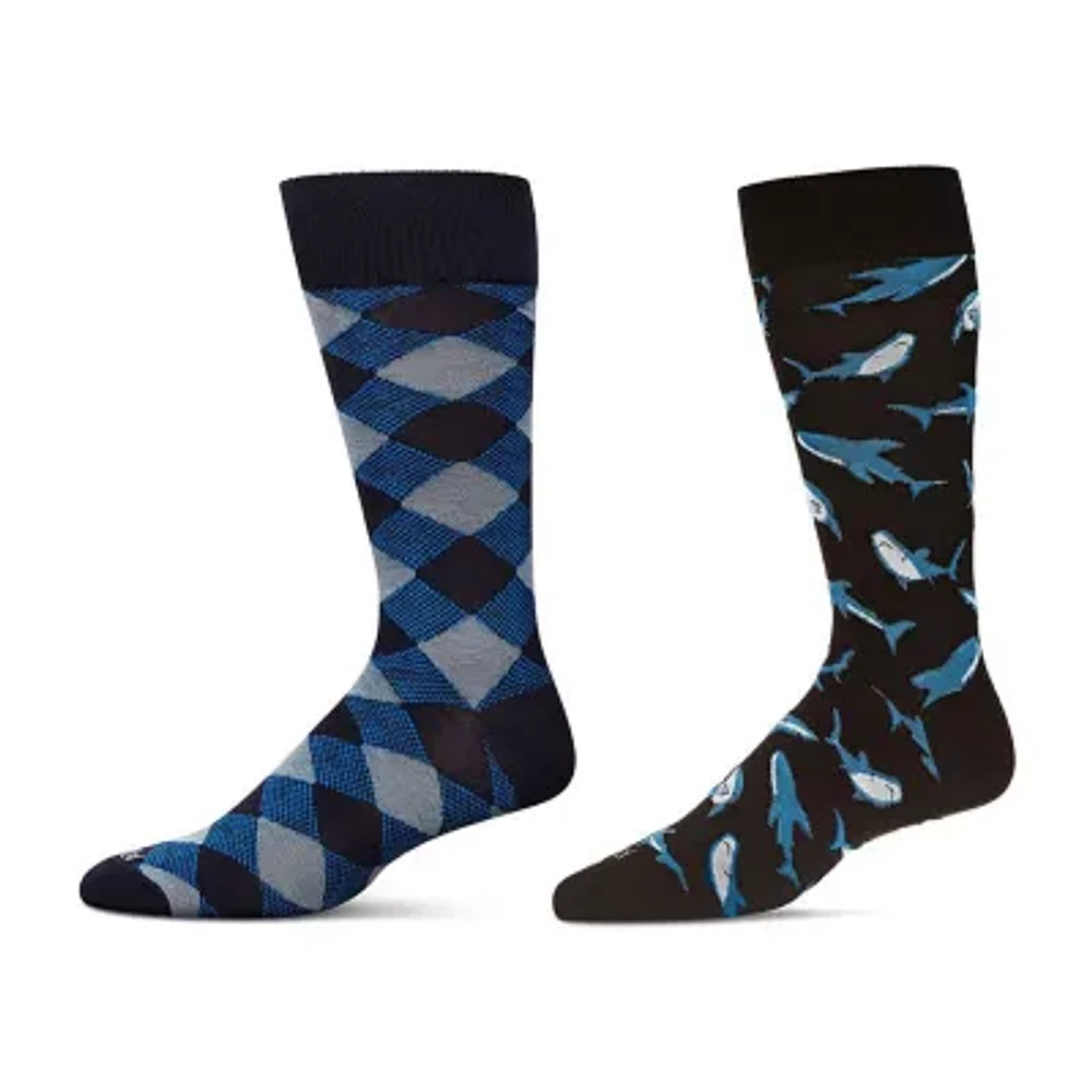 MeMoi 2 Pair Crew Socks Mens