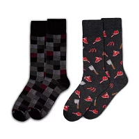 MeMoi 2 Pair Crew Socks Mens