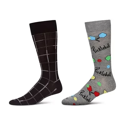 MeMoi Pickleball 2 Pair Crew Socks Mens