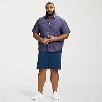 IZOD Saltwater Twill 9 1/2" Mens Big and Tall Stretch Fabric Chino Short