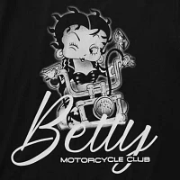 Juniors Womens Crew Neck Short Sleeve Betty Boop Graphic T-Shirt