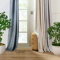 Martha Stewart Acadia Blackout Grommet Top Single Curtain Panel