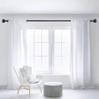 Deco Window Brushed Globe 1 IN Adjustable Curtain Rod