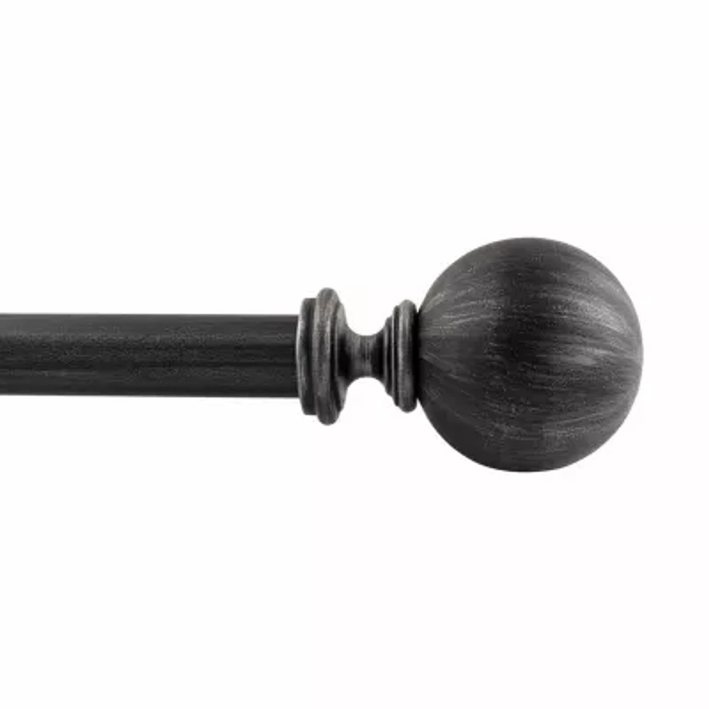 Deco Window Brushed Globe 1 IN Adjustable Curtain Rod