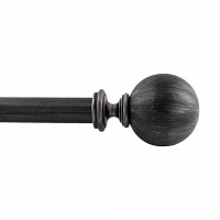 Deco Window Brushed Globe 1 IN Adjustable Curtain Rod