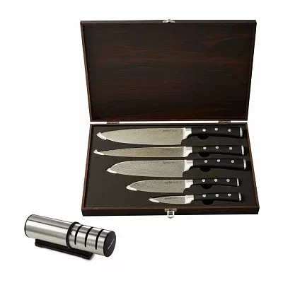 BergHOFF Antigua Stainless Steel 7-pc. Cutlery Set with Wood Storage Case