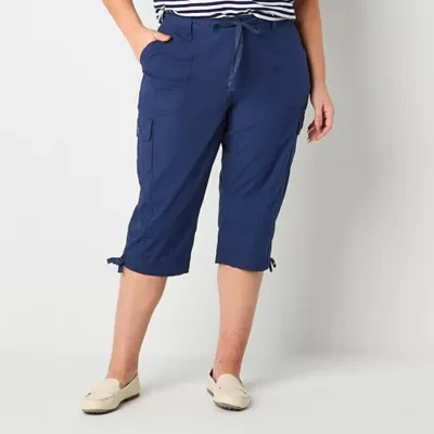 St. John's Bay Womens Mid Rise Plus Capri Pants