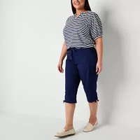 St. John's Bay Mid Rise Plus Capri Pants