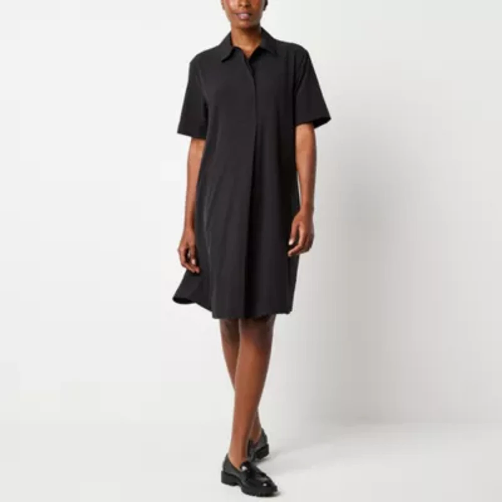 Stylus Womens Short Sleeve Shift Dress