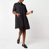 Stylus Womens Short Sleeve Shift Dress