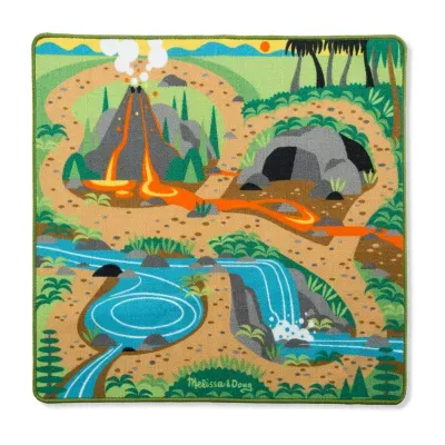 Melissa & Doug Prehistoric Playground Dinosaur Rug Discovery Toy