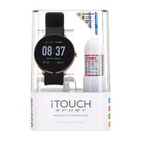 Itouch Sport With Wireless Earbuds Womens Black Smart Watch It7804r04i-003