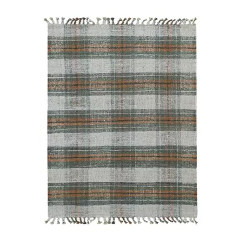 Amer Rugs Hermoppa Osu Plaid Flatweave Reversible Indoor Rectangular Accent Rug