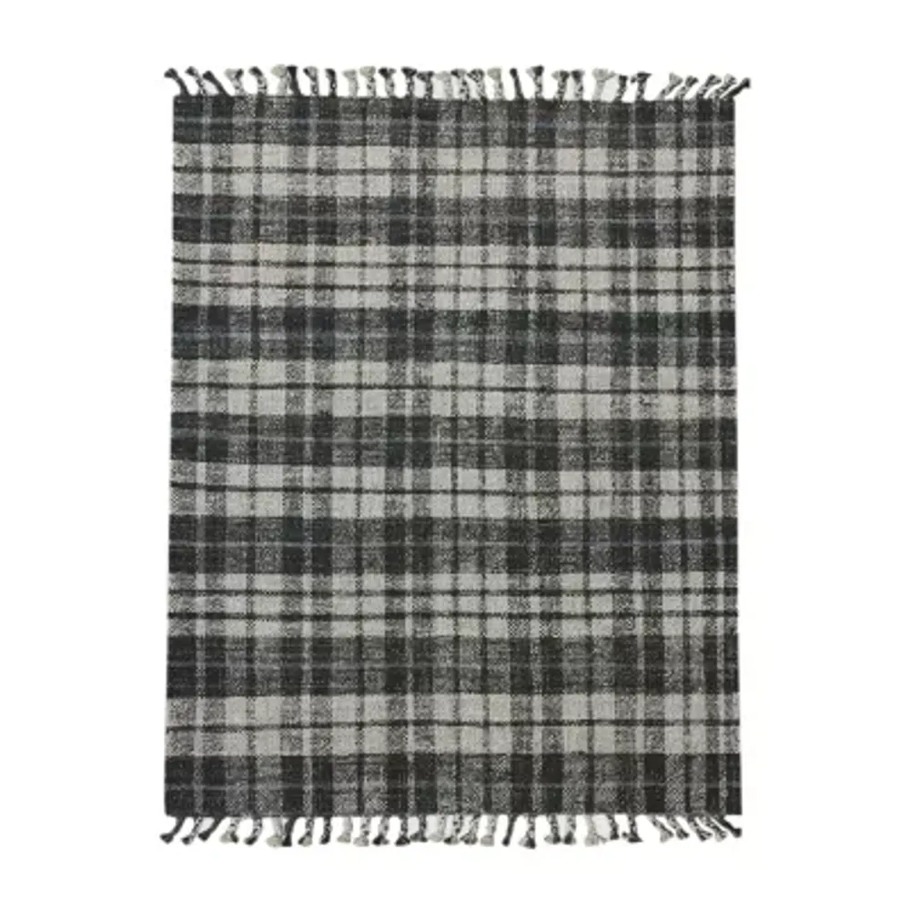 Amer Rugs Hermoppa Aster Plaid Flatweave Rectangular Rugs & Floor Coverings Reversible Indoor Plaid Accent Rugs