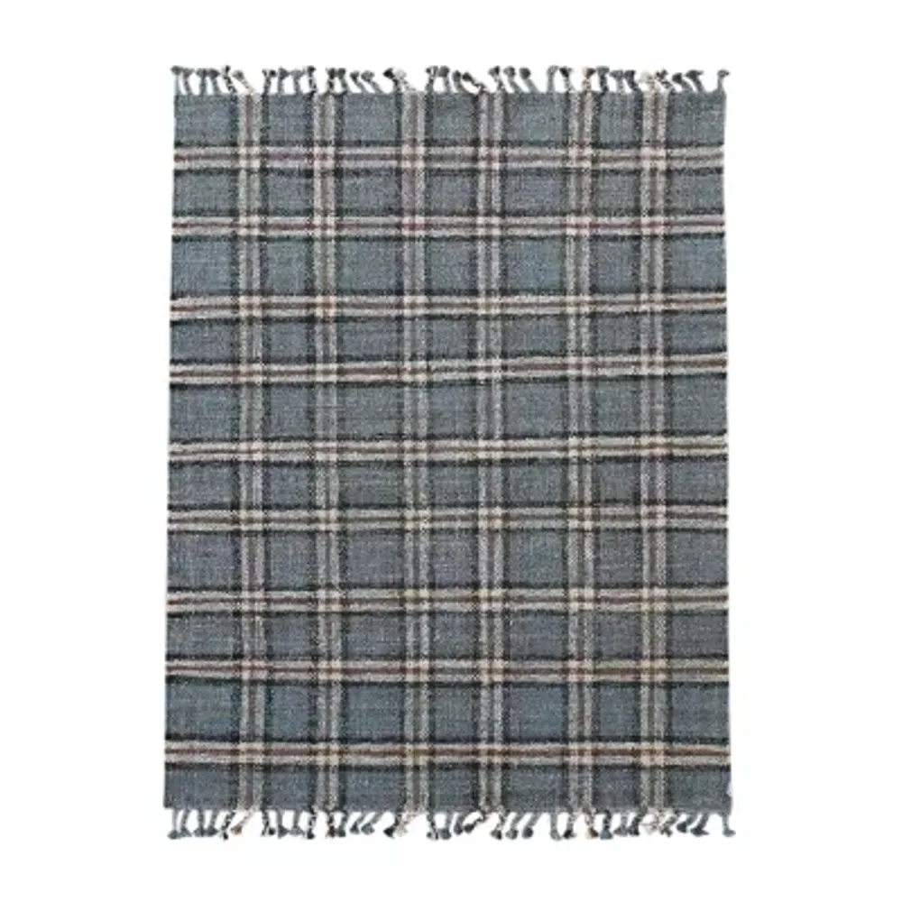 Amer Rugs Hermoppa Aster Plaid Flatweave Reversible Indoor Rectangular Accent Rug