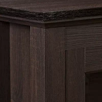 44" Transitional Modern Farmhouse Wood Corner TV Stand