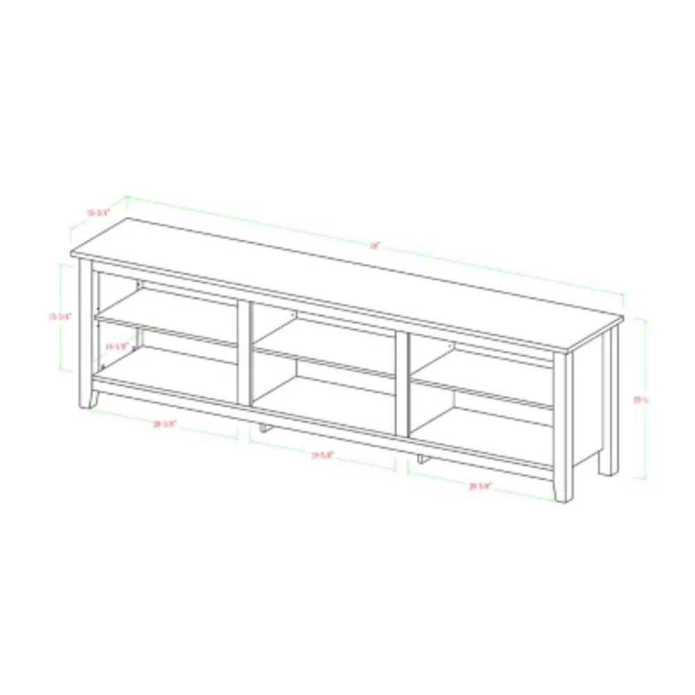 Simple Rustic Wood 70 Inch TV Stand