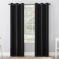 Sun Zero Cyrus Energy Saving 100% Blackout Grommet Top Single Curtain Panel