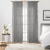 Mercantile Ardmore Light-Filtering Rod Pocket Back Tab Single Curtain Panel