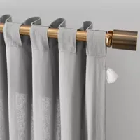 Mercantile Ardmore Light-Filtering Rod Pocket Back Tab Single Curtain Panel