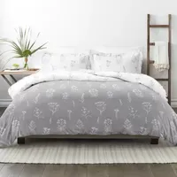 Casual Comfort Botany Floral Patterned Reversible Duvet Cover Set