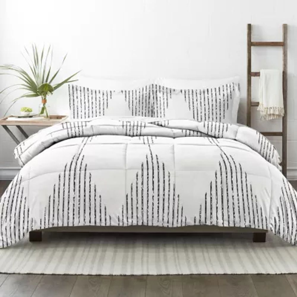 Buy Diamond Stripe Down-Alternative Comforter Set