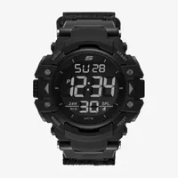 Skechers Keats Mens Chronograph Digital Black Strap Watch Sr1037