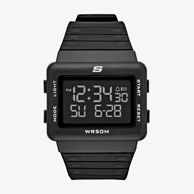 Skechers Larson Mens Chronograph Digital Black Strap Watch Sr1077