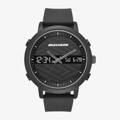 Skechers Lawndale Mens Chronograph Black Strap Watch Sr5071