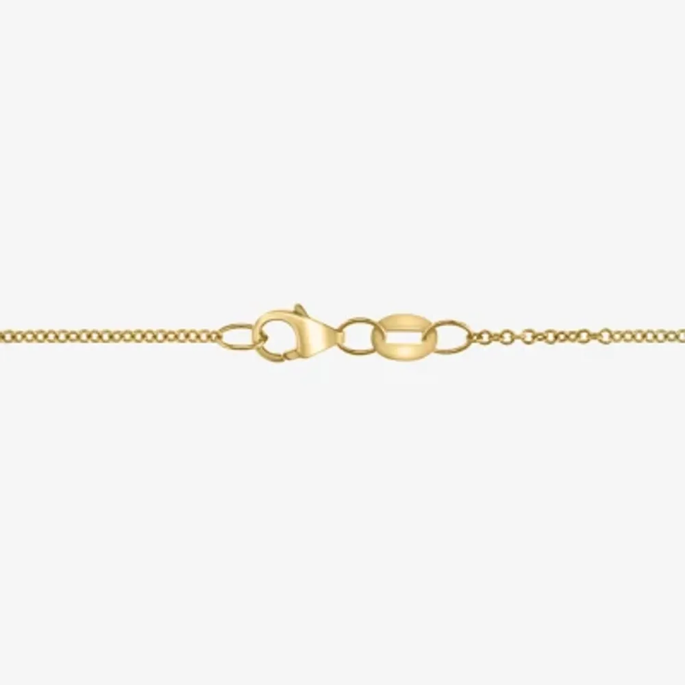 Effy  Womens 1/3 CT. T.W. Diamond & Genuine Orange Citrine 14K Gold Pendant Necklace