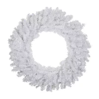 Northlight White Canadian Pine Artificial 30 Inch  Unlit Indoor Christmas Wreath