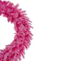 Northlight 36" Pink Spruce Artificial Pink Lights Indoor Pre-Lit Christmas Wreath