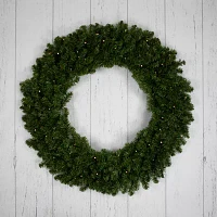 Northlight Canadian Pine Artificial Double 36-Inch Clear Led Lights Indoor Pre-Lit Christmas Wreath