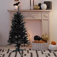 Northlight Holographic Brown Slim Artificial Tinsel Unlit 4 Foot Christmas Tree