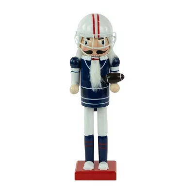 Northlight 14" Red And White Wooden Football Player Christmas Nutcracker